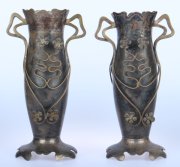 Secesní párové vázy - bronz