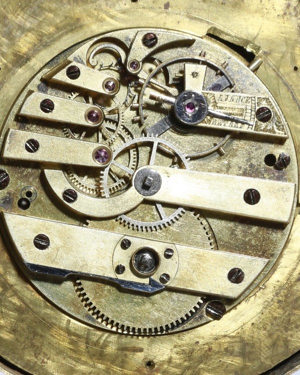 Viennese miniature enamel digital clock