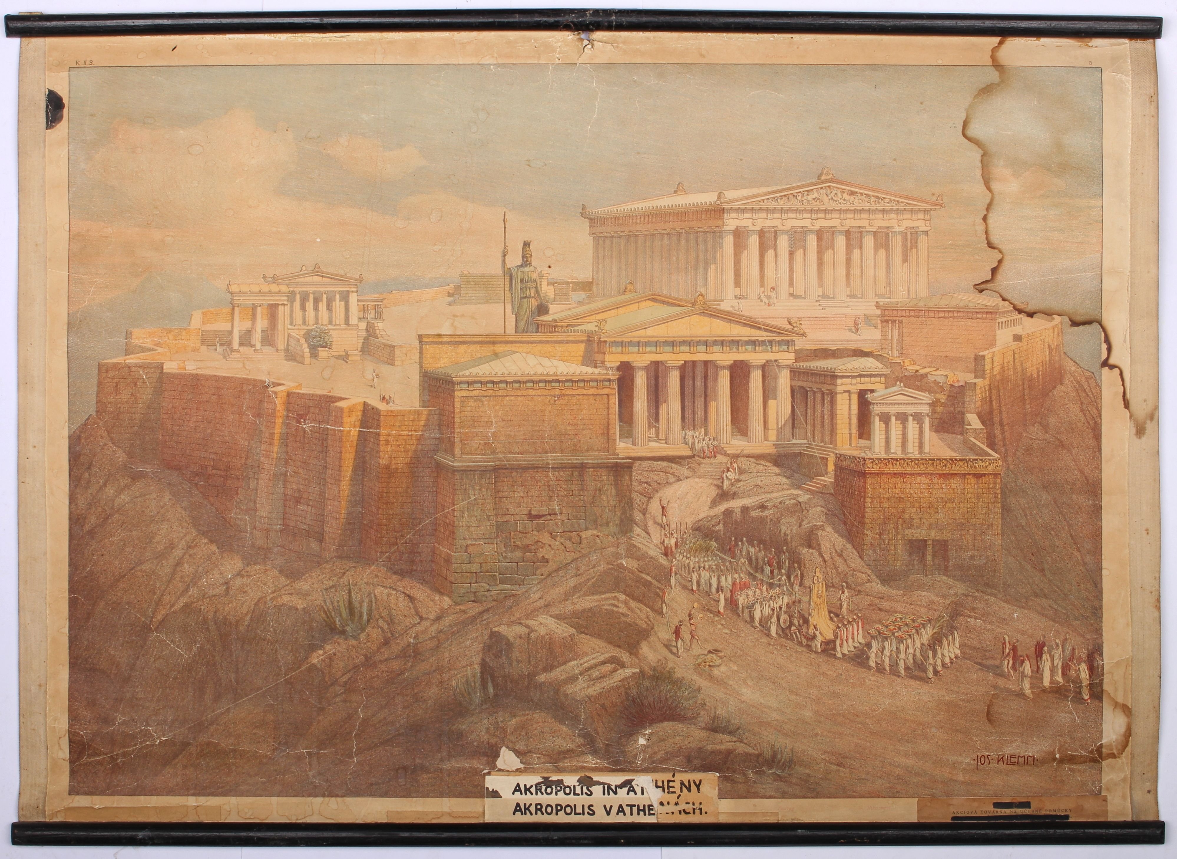 Školní plakát  - Akropolis v Athenách