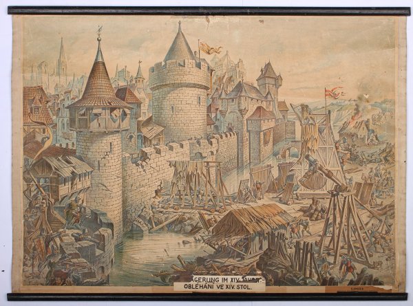 Školní plakát - Obléhání v XV. století