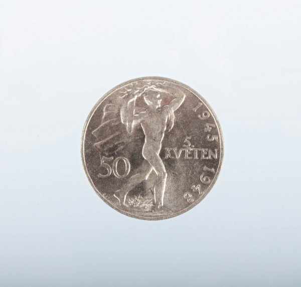 Stříbrná mince 50 Kčs - 3. výročí Pražského povstání