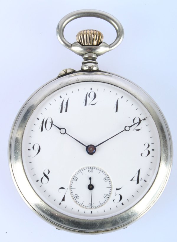Kapesní pánské hodinky plasticky zdobené - jelen s laní, obecný kov