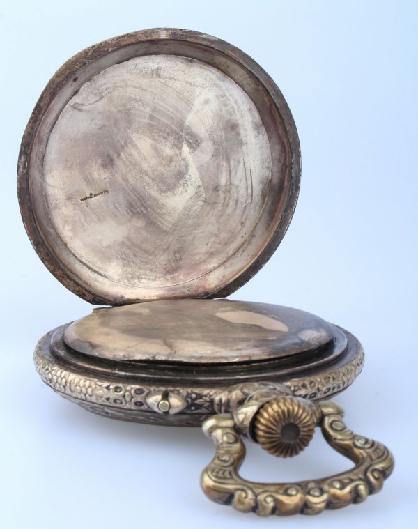 Kapesní pánské hodinky Rosskopf plasticky zdobené - horníci, obecný kov