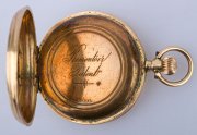 Zlaté dámské kapesní tříplášťové hodinky - Remontoir patent
