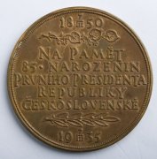 Bronzová medaile T.G. Masaryk  85. narozeniny 1935
