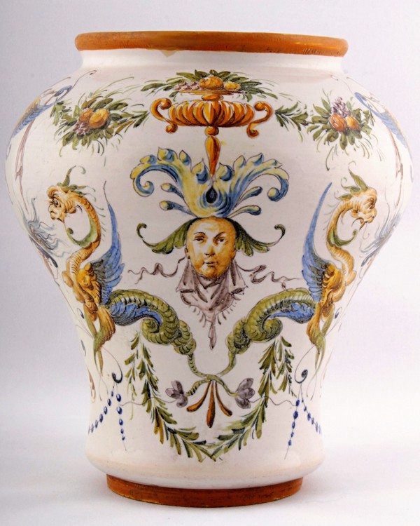 Italian Faience Pottery Vase
