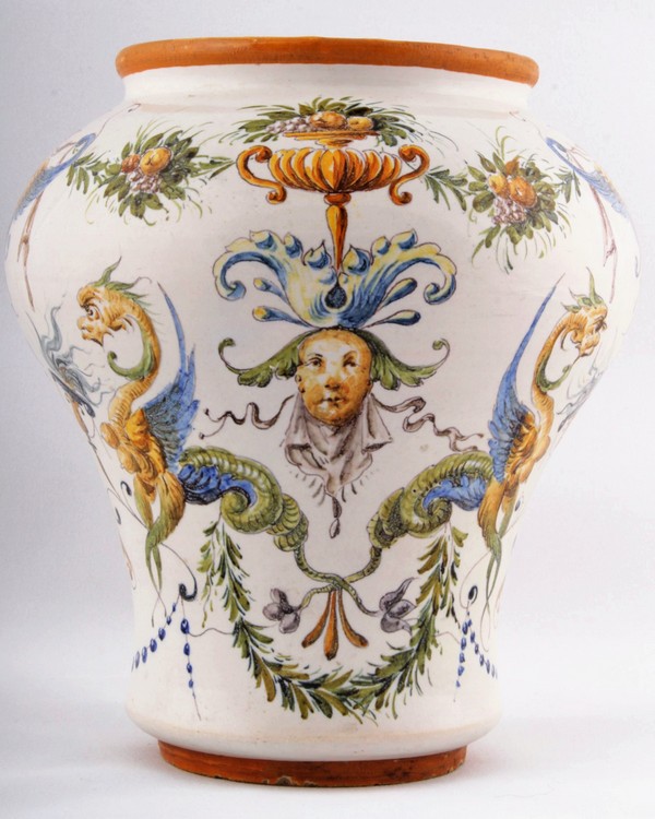 Italian Faience Pottery Vase