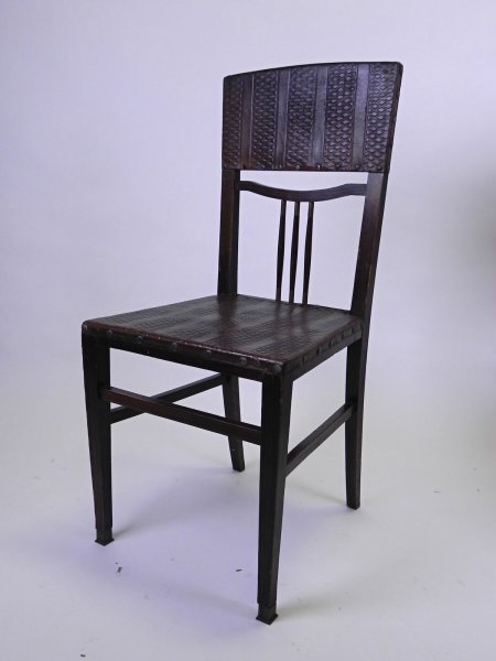 Stůl veký rozkládací + židle 6 kusů - art deco