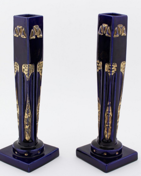 A Pair of art noveau vases
