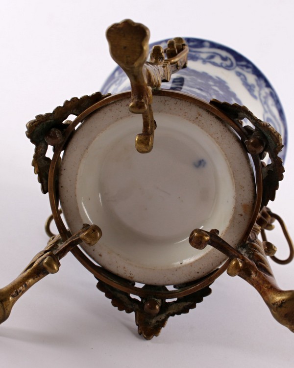 Locket vase with brass mounting