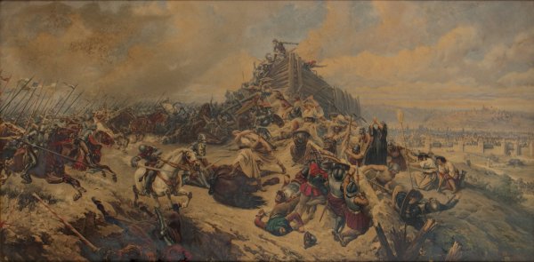 Adolf Liebscher (1857 - 1919) - Bitva na vrchu Vítkově