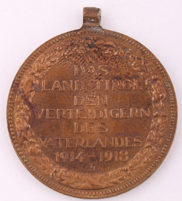 R/U Medaile Das Landtirol den Verteidigern des Vaterlandes 1914-1918