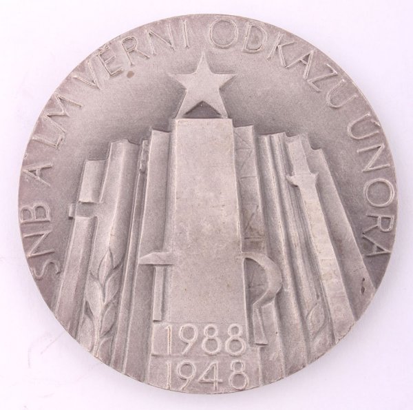 Plaketa SNB a LM věrni odkazu února 1988 1948