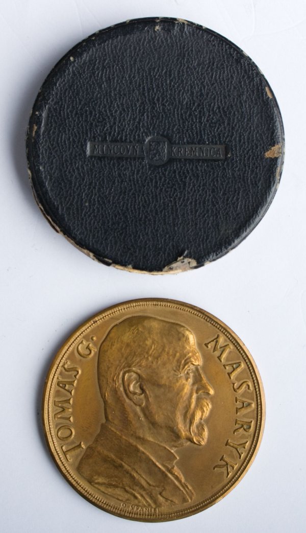 Bronzová medaile T.G. Masaryk  85. narozeniny 1935 v etui