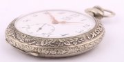 Plasticky zdobené pánské dvouplášťové kapesní hodinky se šatlénem - SOKOL