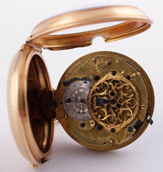 Zlaté bicí kapesní hodinky Vaucher A.Paris