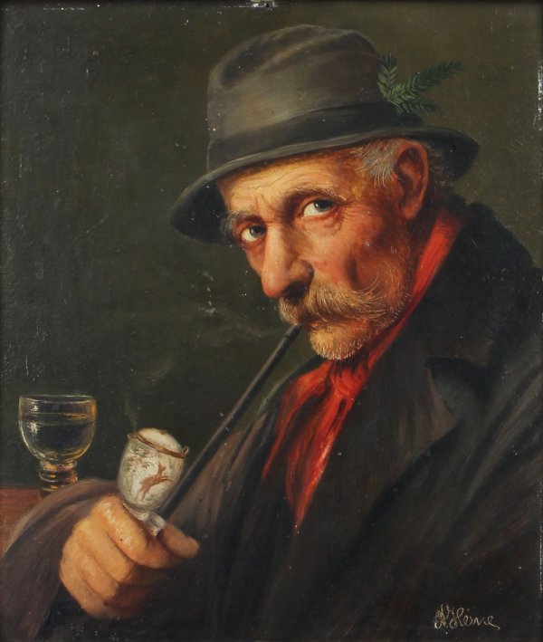 A. Heine - Muž s dýmkou