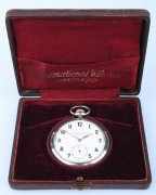 Stříbrné pánské kapesní hodinky Schaffhausen v originální etuii