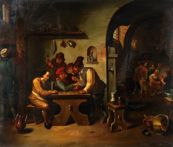 Holandská hospodská scéna 19. století