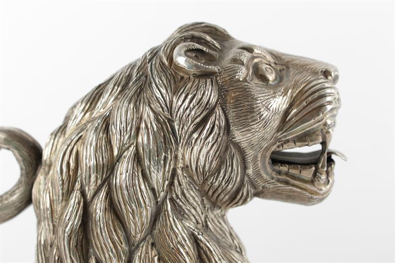 An Important and Very Rare Indian Silver Lion