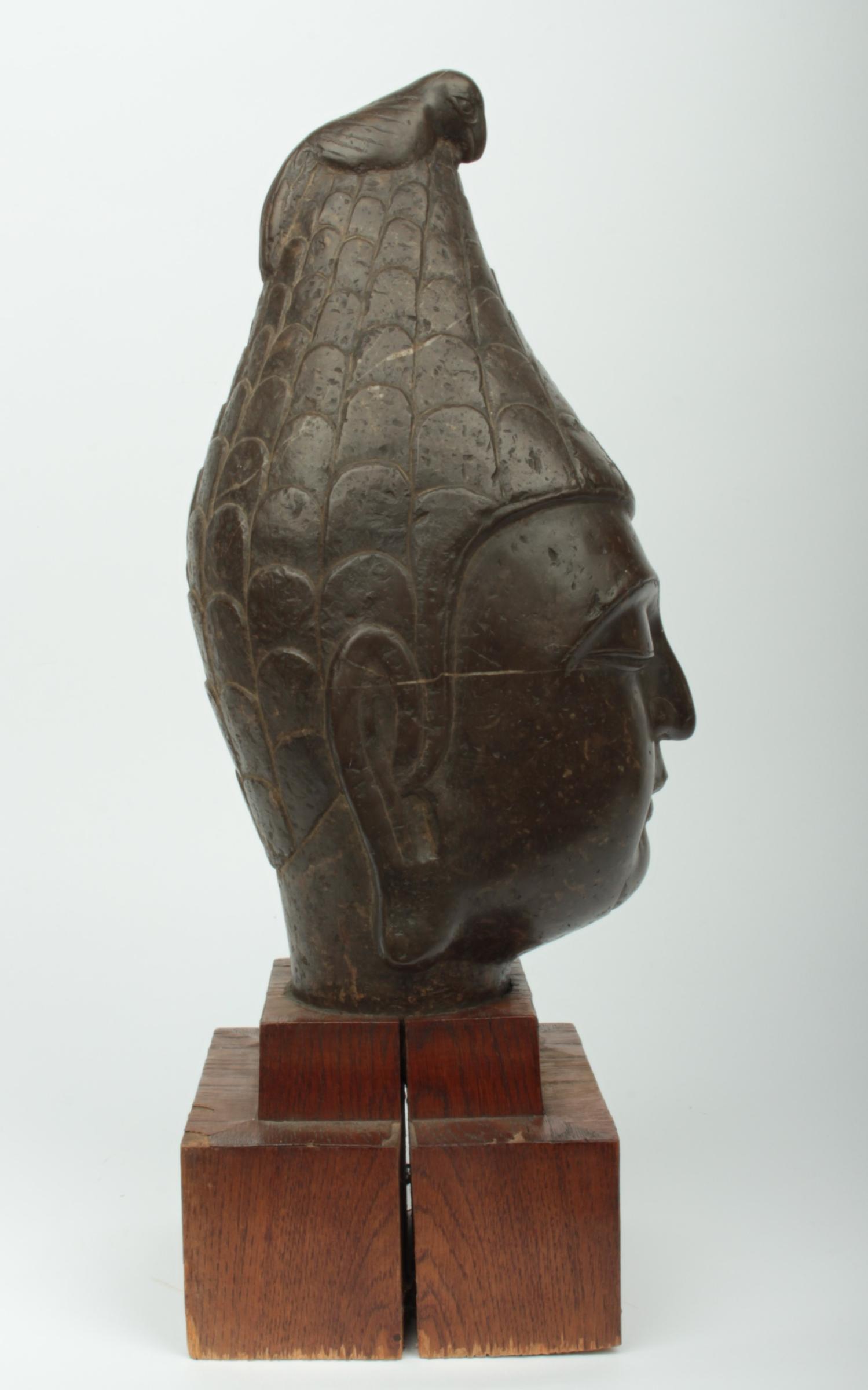 An Important and extremely rare chinese limestone head
