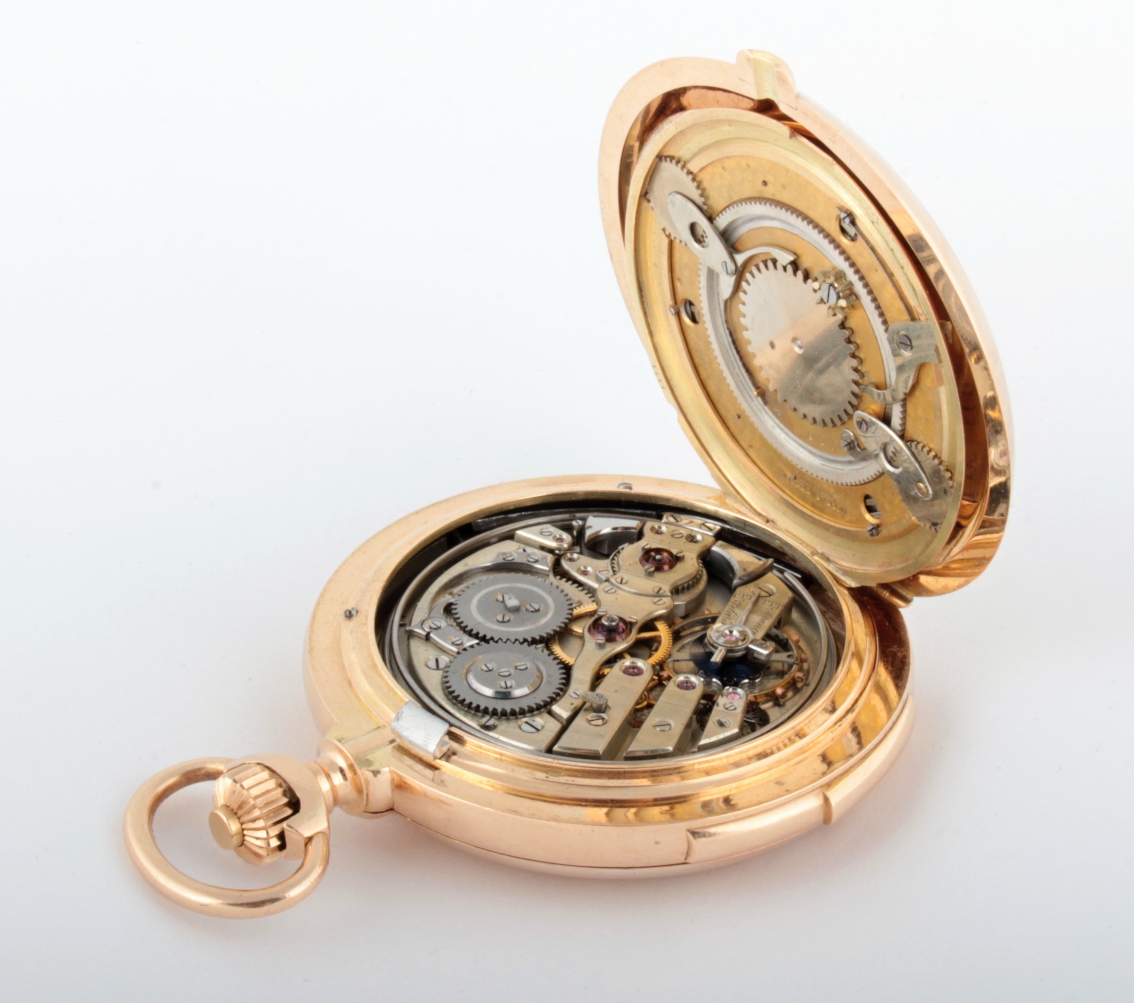 Very rare and heavy pocket watch Calendrier Breveté with Double Dial ...