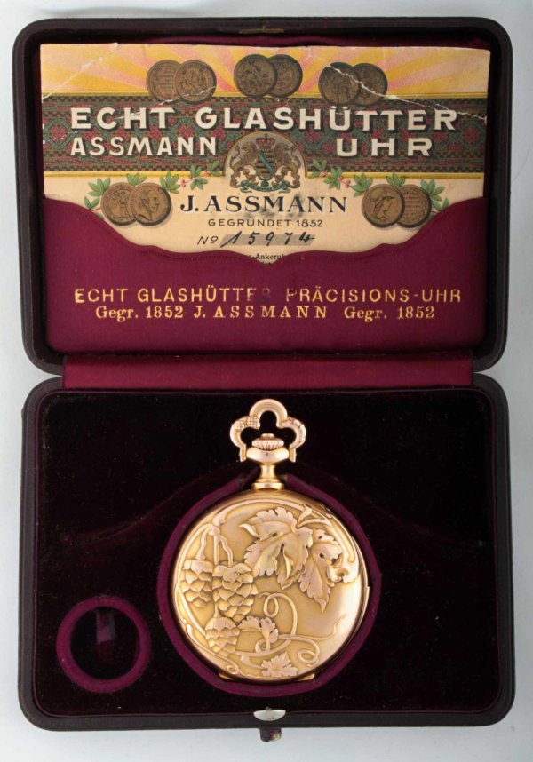 Raritní a mimořádně vzácné bicí kapesní hodinky – Julius Assmann Glashütte