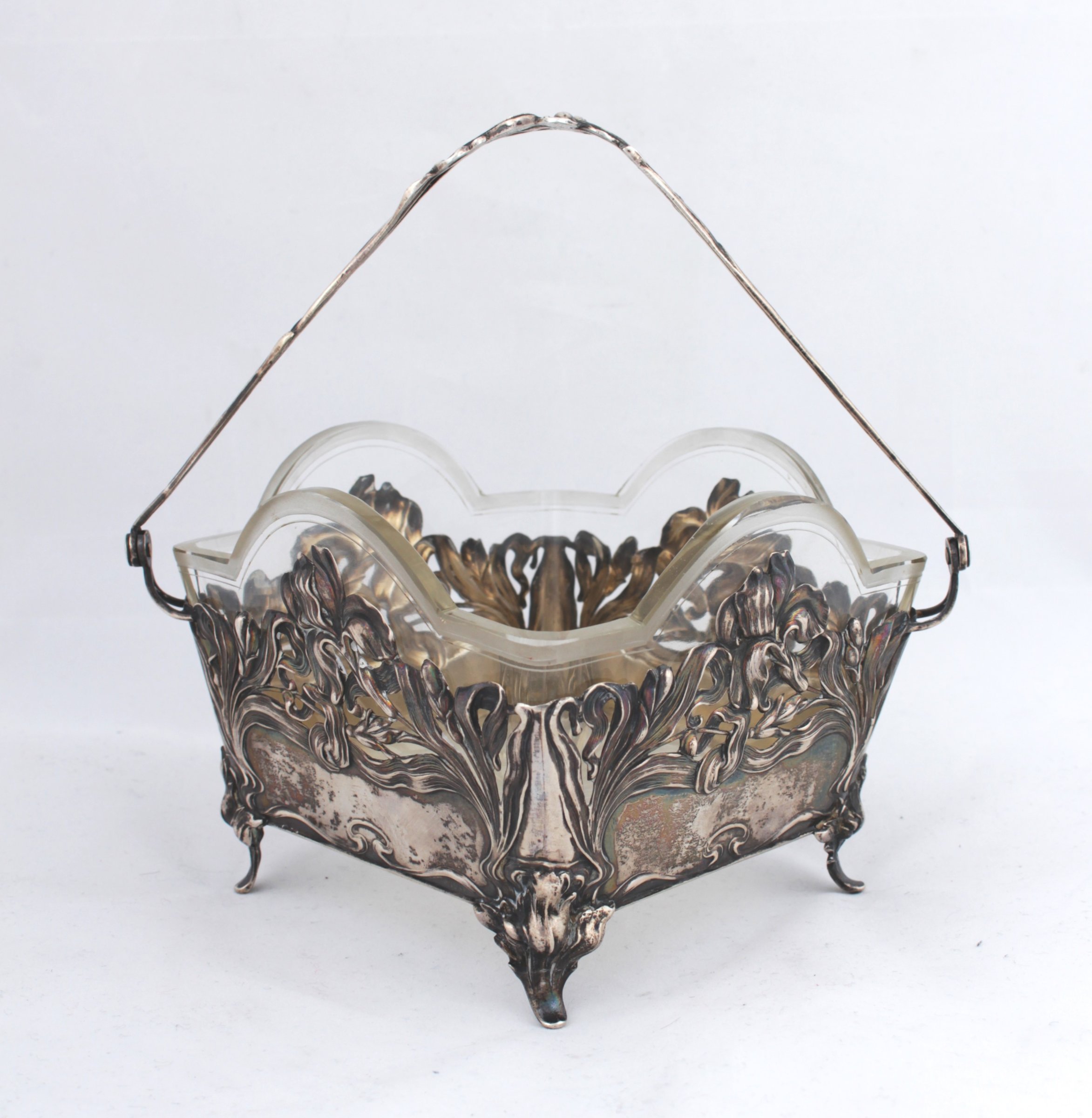 Silver Art Nouveau basket