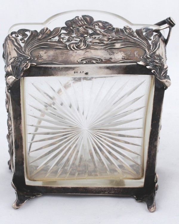 Silver Art Nouveau basket