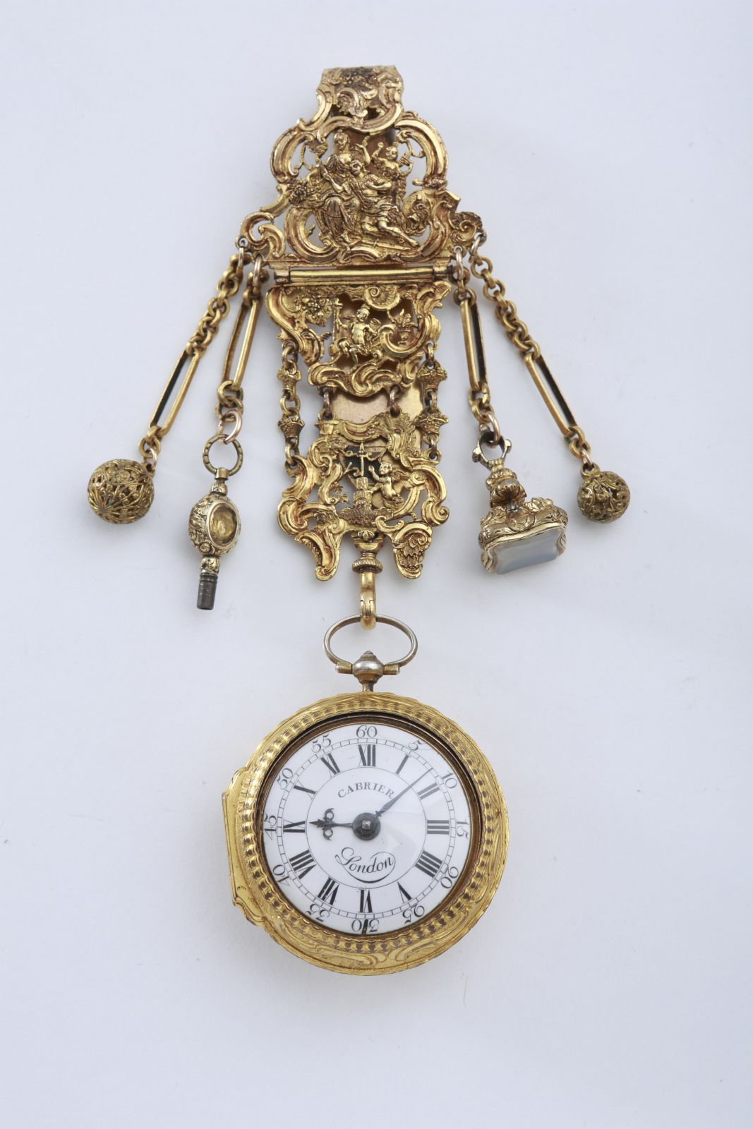 Barokní kapesní hodinky se šatlénem
