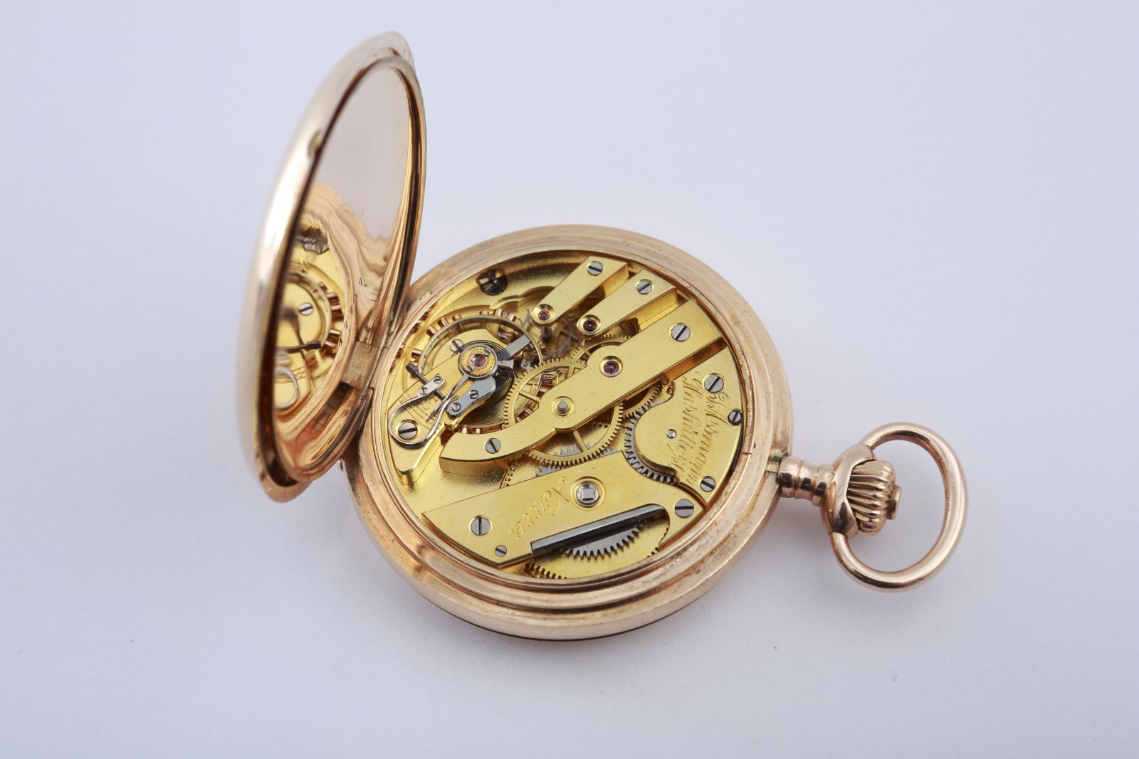 Julius Assmann Glasshütte - zlaté kapesní hodinky