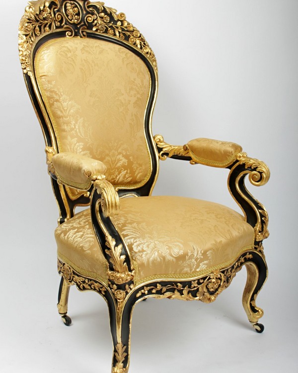 A Very Rare Rococo Carved Armchair