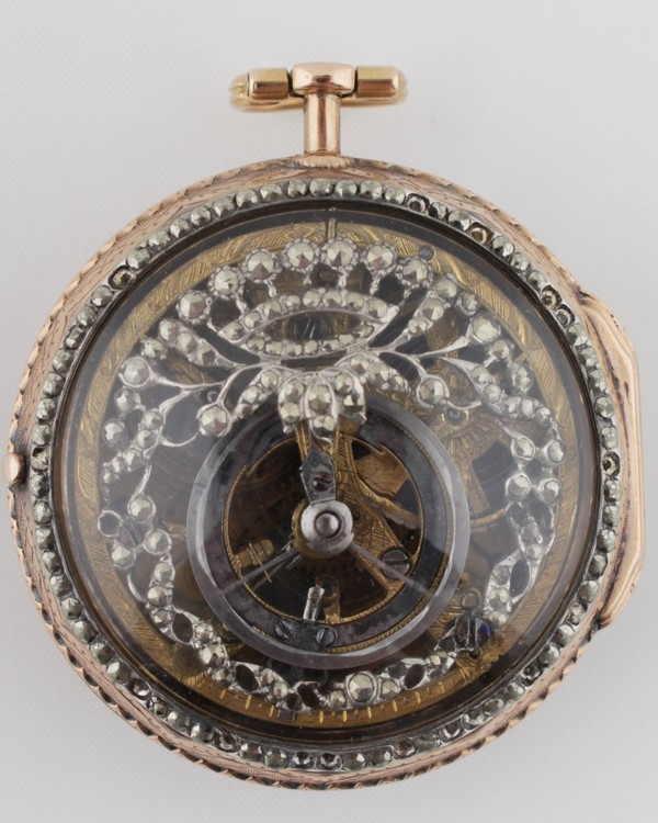 Zlaté skeletové kapesní hodinky 