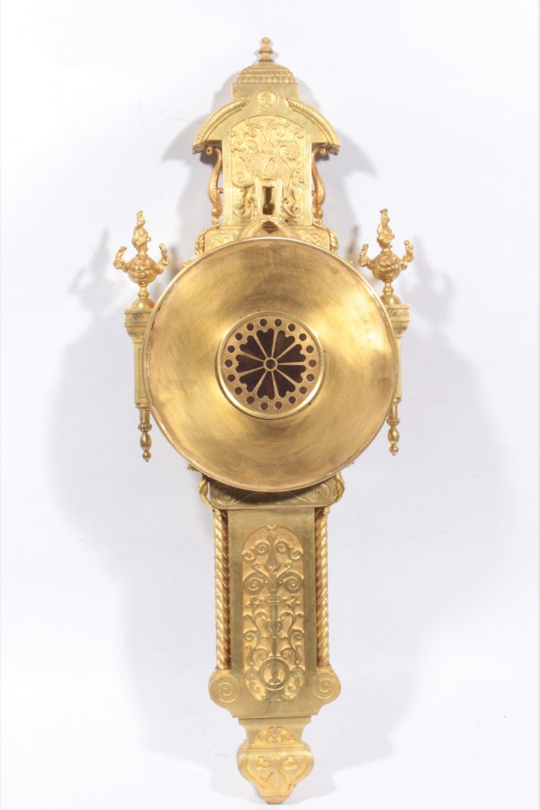 Velké francouzské nástěnné bronzové hodiny