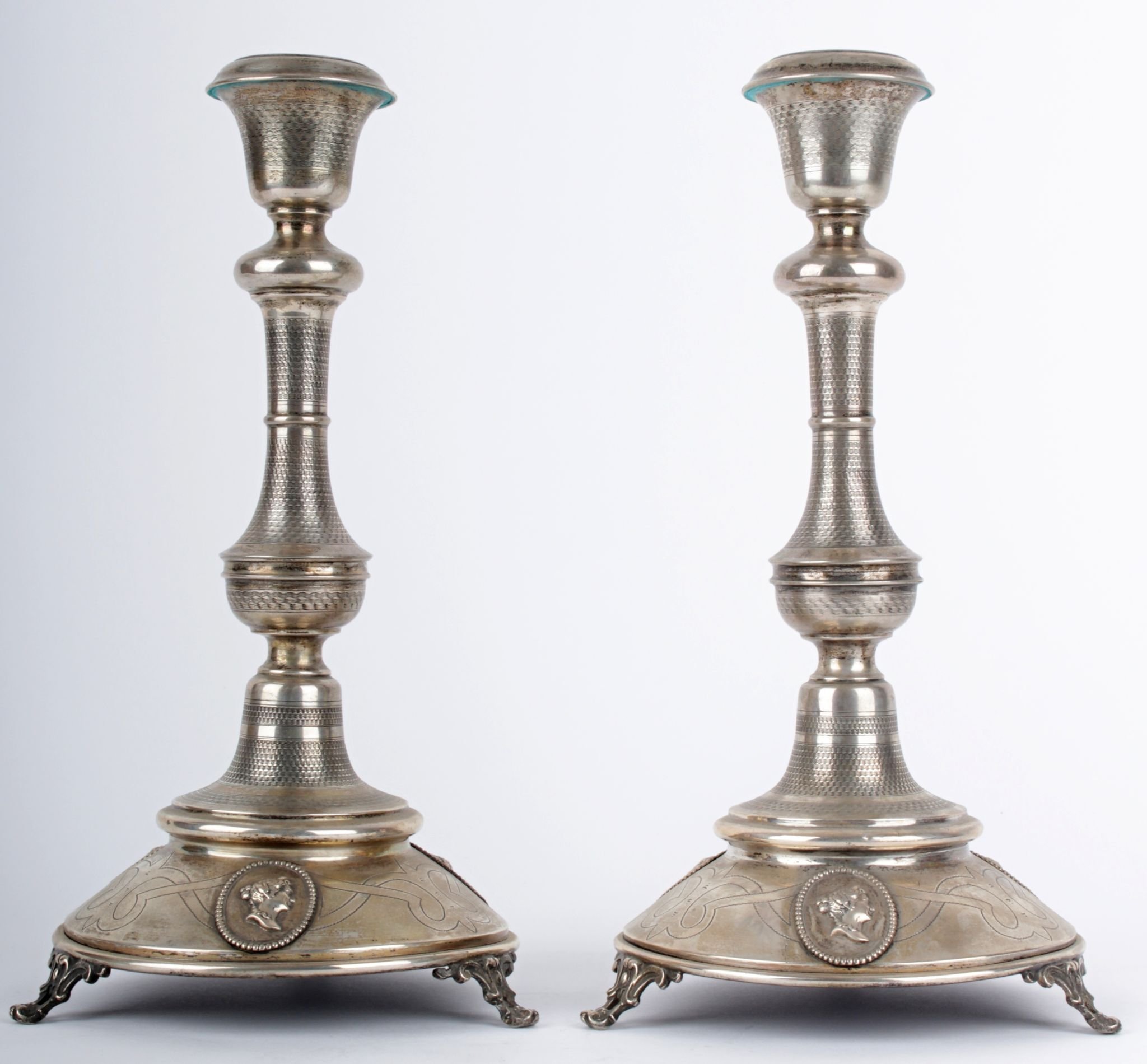 Silver candlesticks (Pair)